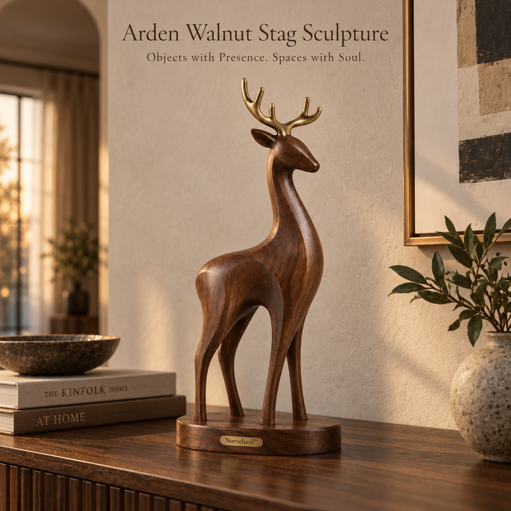 Norvelune Arden Stag Wood Sculpture lifestyle image
