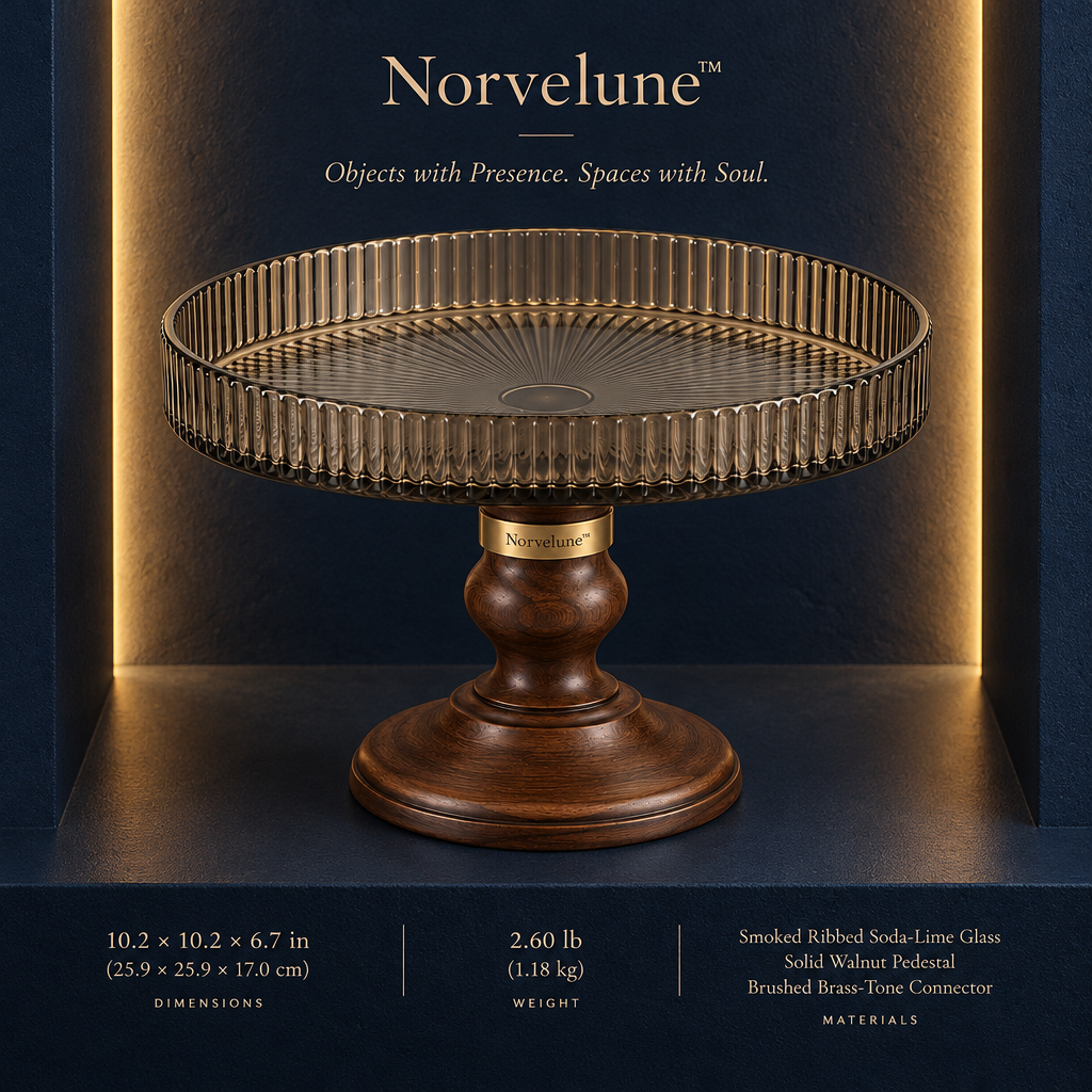 Norvelune Celeste Ribbed Pedestal Tray brand hero image