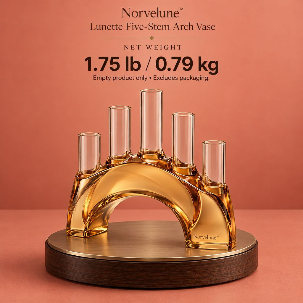 Norvelune Lunette Five-Stem Art Vase product weight
