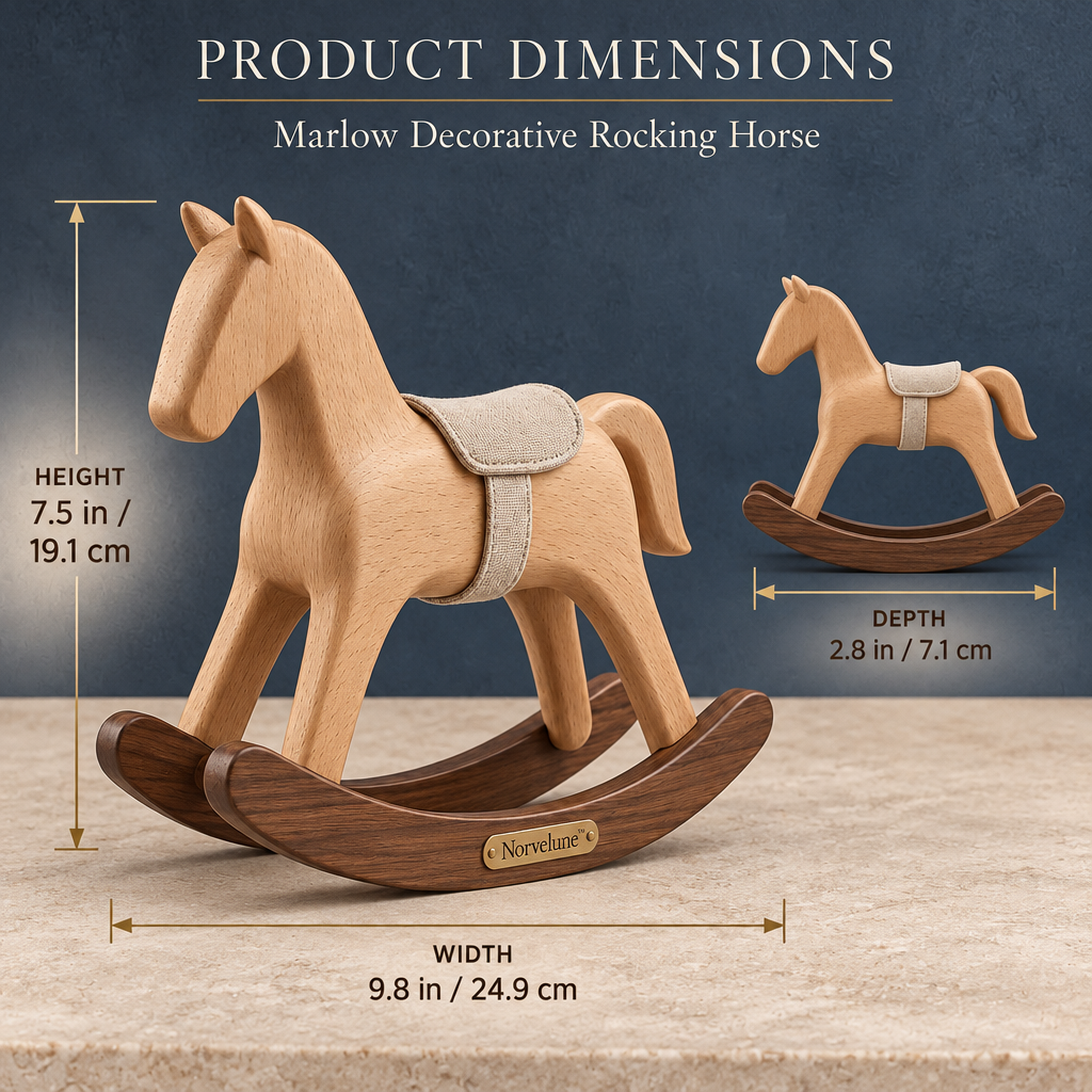 Norvelune Marlow Rocking Horse Object product dimensions