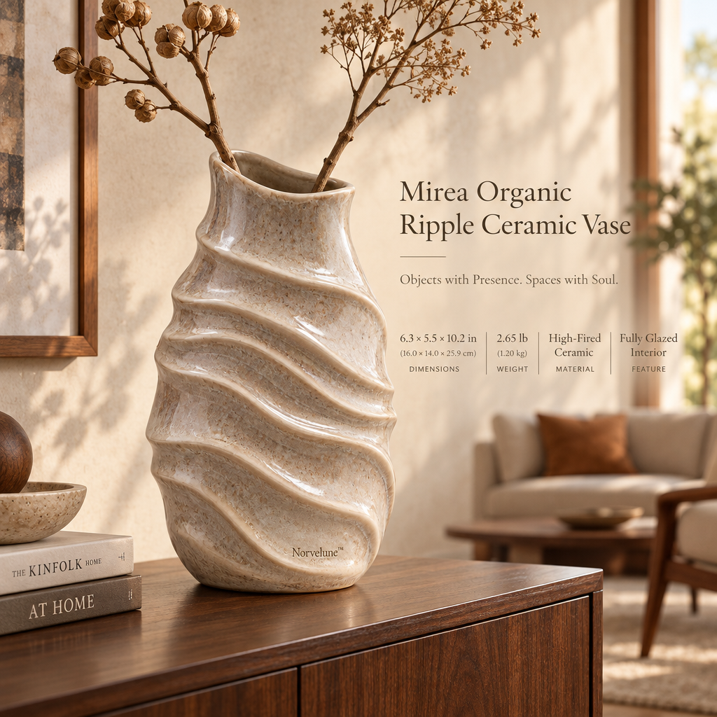 Norvelune Mirea Organic Ripple Vase lifestyle image