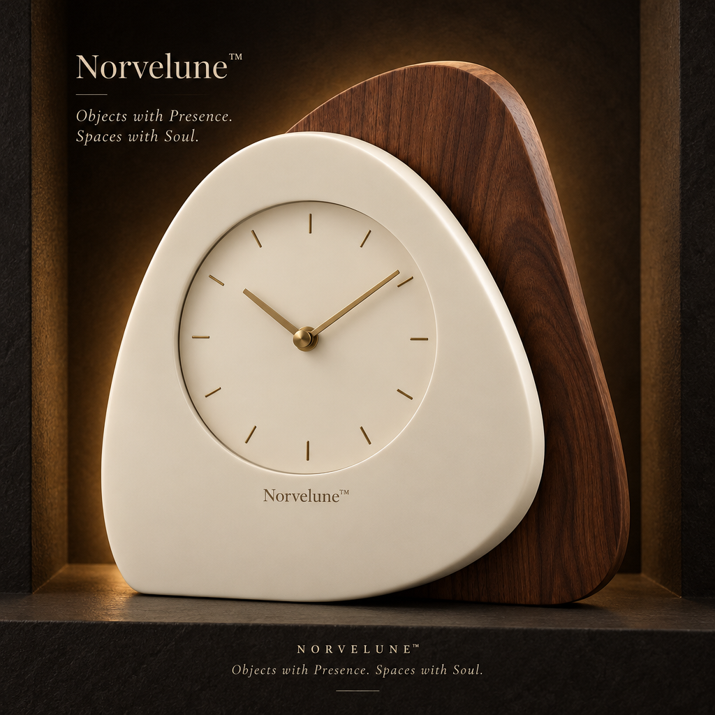 Norvelune Noelle Sculptural Mantel Clock brand hero image