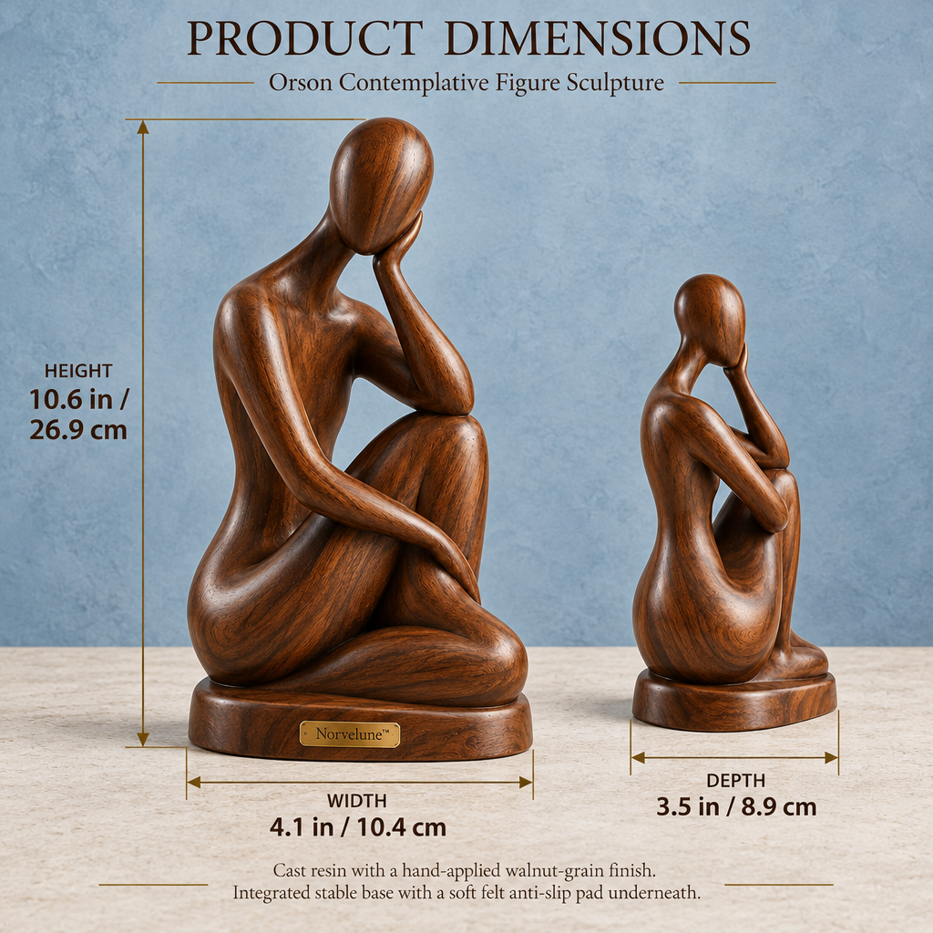 Norvelune Orson Modern Figure Sculpture product dimensions