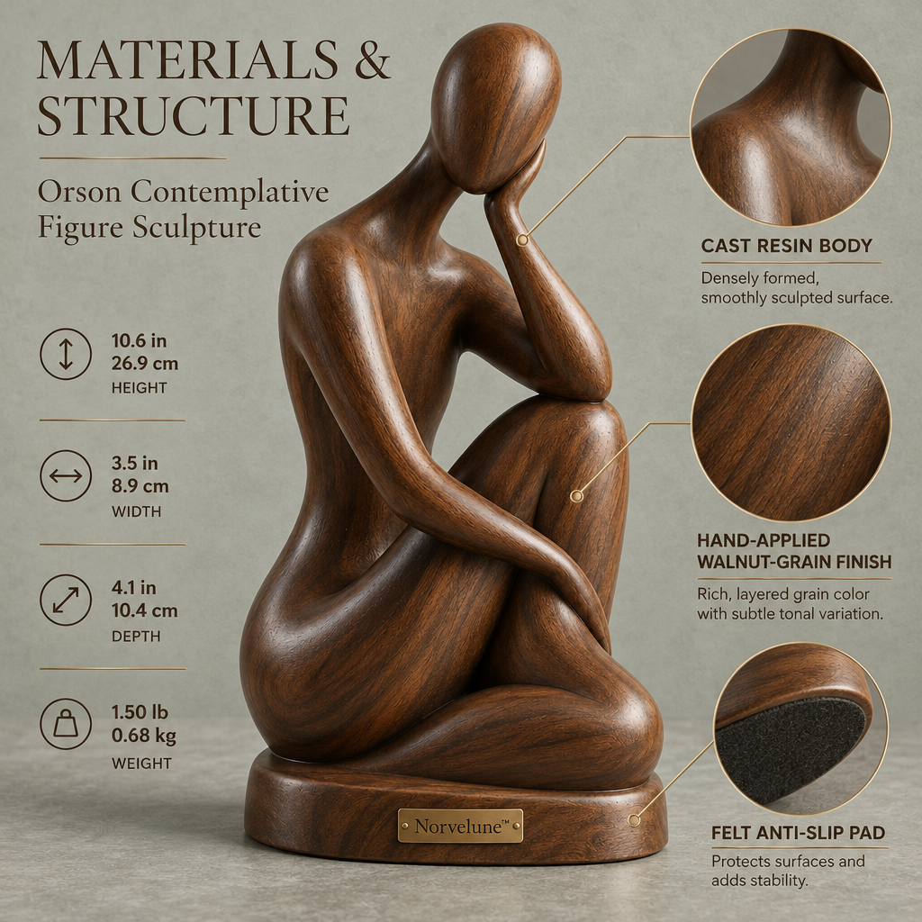 Norvelune Orson Modern Figure Sculpture materials and structure