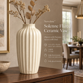 Norvelune Solenne Fluted Ceramic Vase lifestyle image