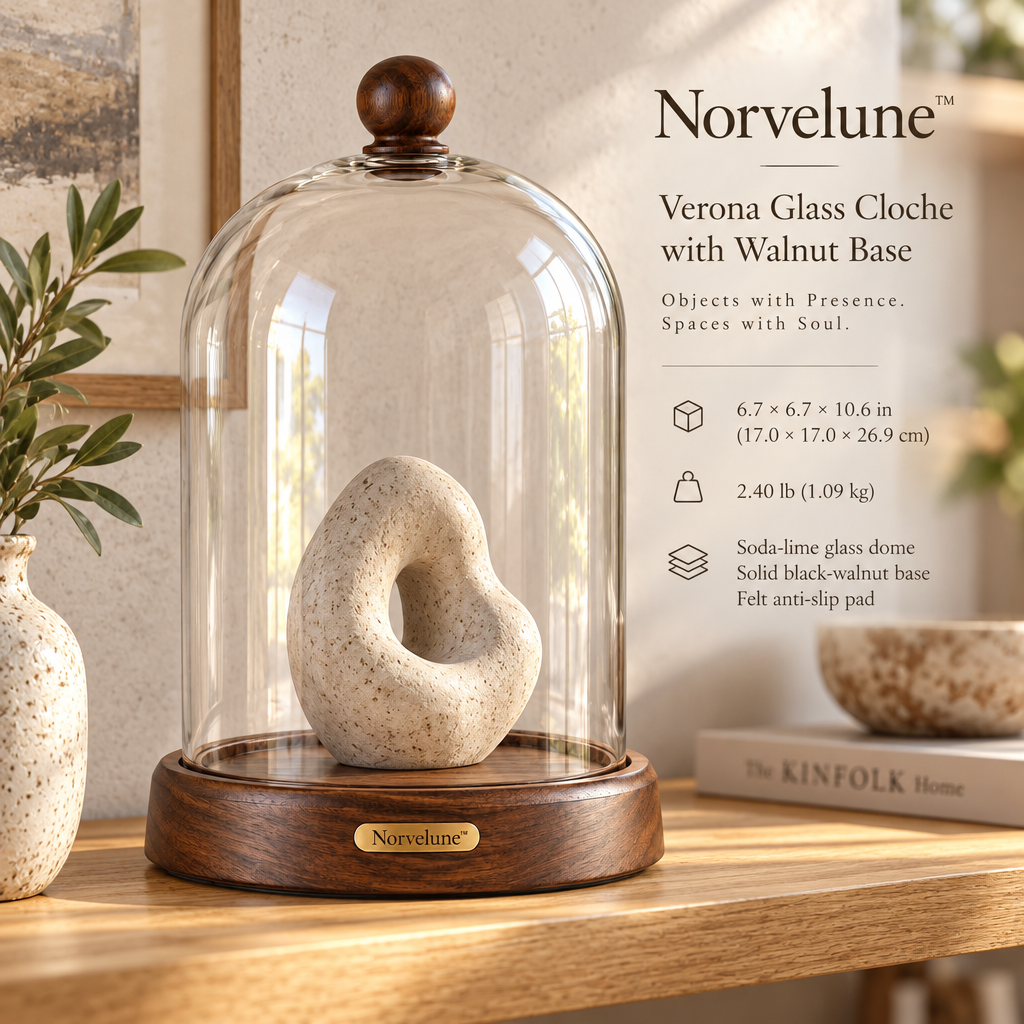 Norvelune Verona Wood & Glass Cloche lifestyle image