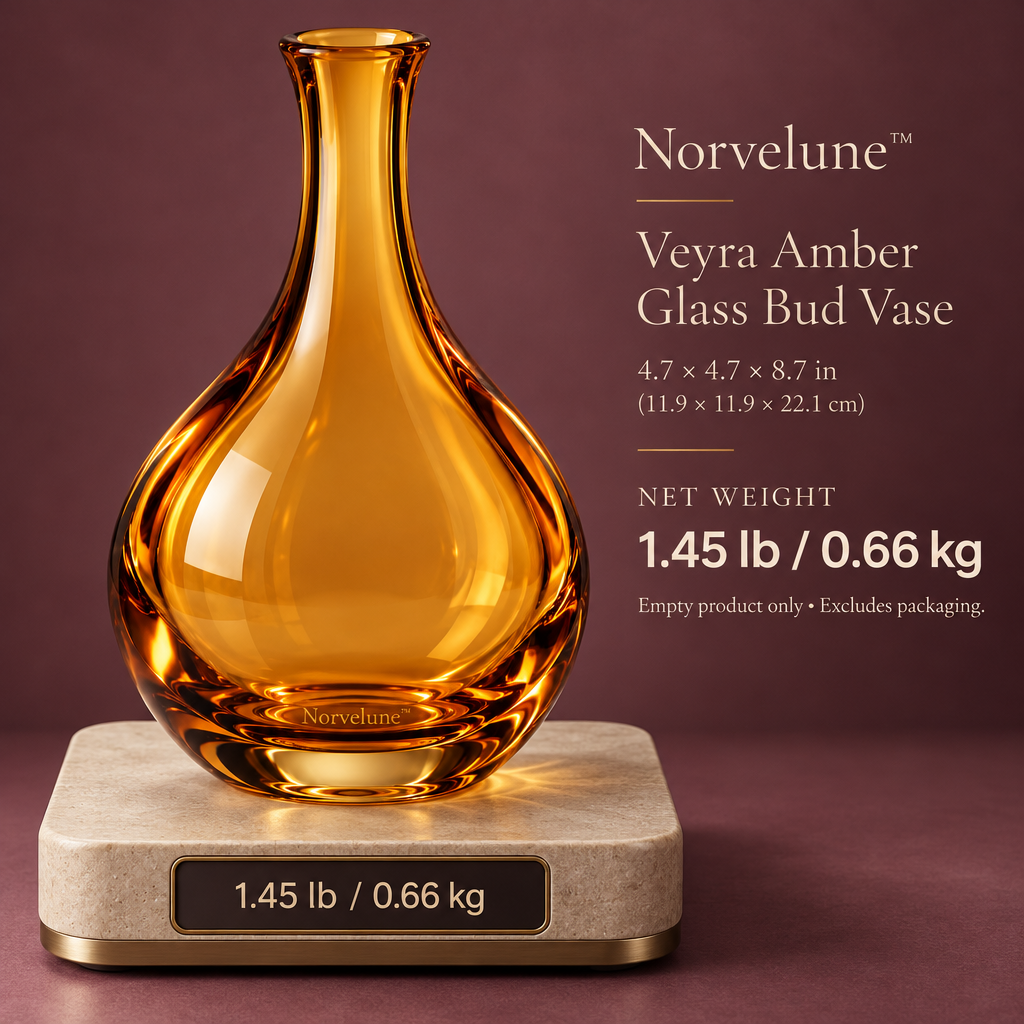 Norvelune Veyra Amber Bud Vase product weight